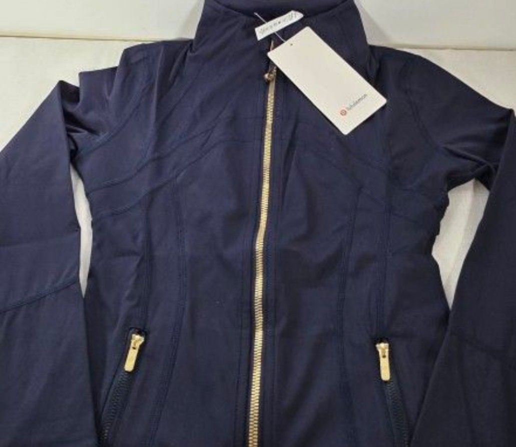 Navy Blue Lululemon Jacket Gold Zipper - Size 2