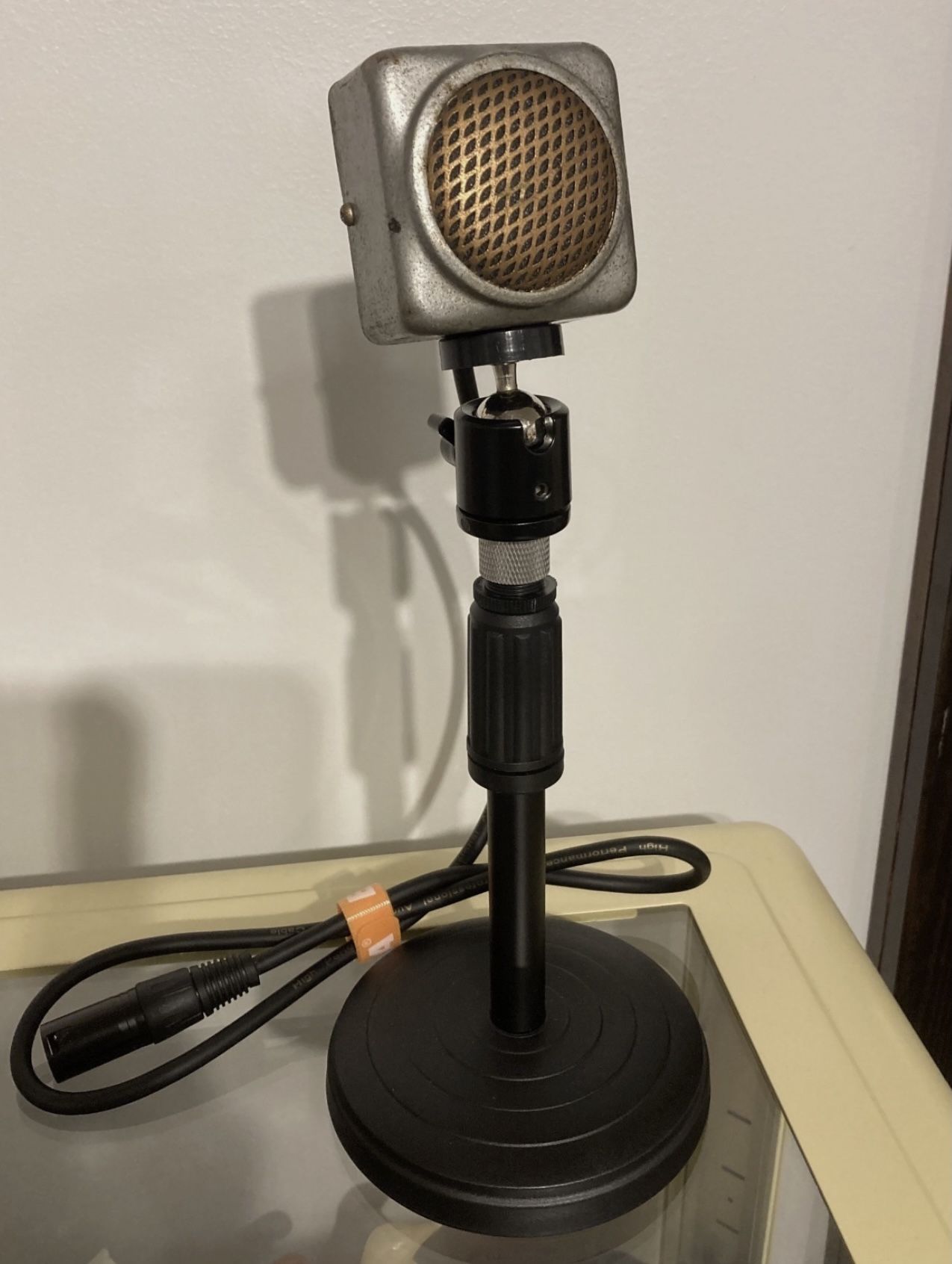 Custom Vintage One Of A Kind Microphone With Stand...Unique...PLEASE READ!!