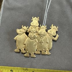 Vintage Cows Pin. 1988 
