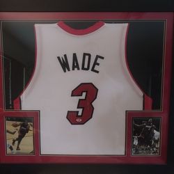 Dwayne Wade Jersey Framed Certified