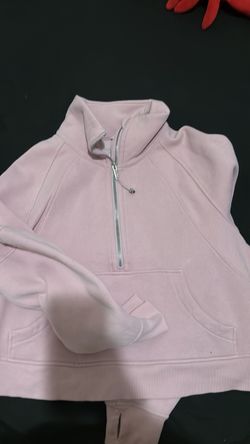 Lululemon Light Pink Quarter-Zip Pullover Sweatshirt
