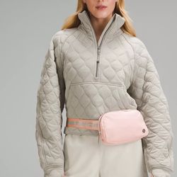 Lululemon Everywhere Belt Bag 1L Wordmark Pink Mist/Silver/White Opal Fanny Pack