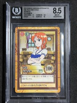 1999 ONE PIECE CARDDASS HYPER BATTLE FIRST STAGE #C10 NAMI BGS 8.5 NM-MINT+