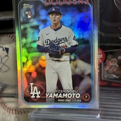 2024 Topps Update Rookie Debut Yoshinobu Yamamoto Dodgers Rainbow Foil