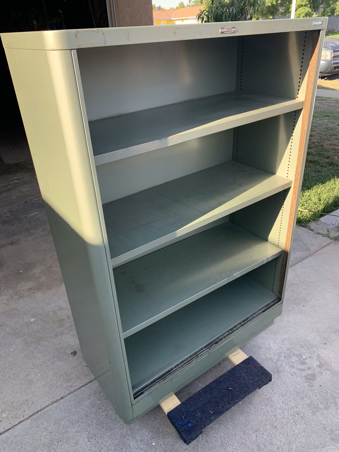 McDowell Craig Vintage Steel Tanker Bookcase Storage Cabinet