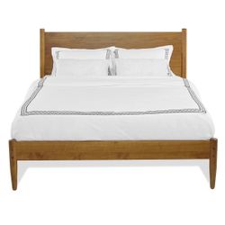 Queen Solid Wood Platform Bed + Sealy Pillowtop Mattress