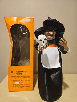 Vintage witch Halloween decoration