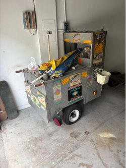 Trade Food cart trailer hot dog arepa hitch great business starter solid construction