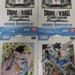 Dragon ball super fusion world manga booster SB01 and SB02. 4 pack lot