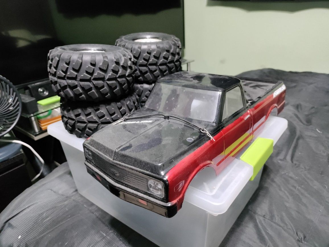 Traxxas Arrma Rc 1/10 Stampede Rustler Body Truck Rims And Tires