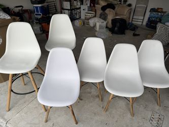 4 dining room chairs, 2 taller chairs for the counter