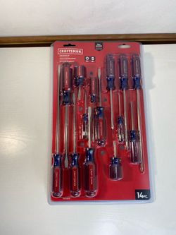 Screwdriver Set Slotted Phillips 14 Piece CMHT65045 Craftsman 14Piece