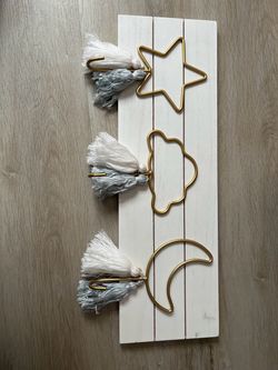 Nursery 3 hooks star & moon