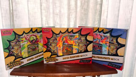 Pokemon Ascended Heroes Mega EX box 3 pack collection
