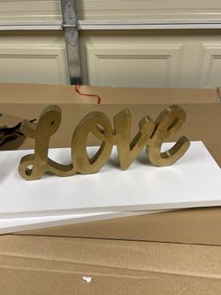 Gold “Love” Sign