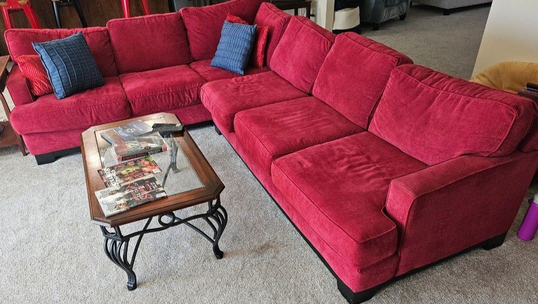 Red Sectional Couch