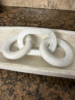 Marble Stone Chain Link Decor