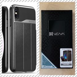 BRAND NEW/SEALED iPhone Xs Max Wallet Case, [vCommute][Military Grade Drop Protection] Flip Leather Card (SPACE GRAY/BLACK)