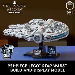 LEGO Star Wars Millennium Falcon 25th Anniversary Collectible - DIY Building Set for Adults, Men & Women, Ages 18+ - A New Hope Model with Display Sta