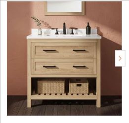 36" BATHROOM VANITY NEW WITH SMALL SCUFFS ON THE SIDE LEFT SIDE I SHOW IN PHOTOS