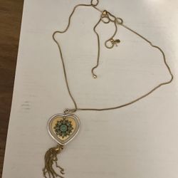 Two Tone Heart Necklace Lucky Brand