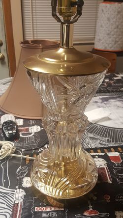 Vintage lamp crystal two lights