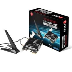 MSI Herald-BE WI-FI 7 MAX (Wi-Fi 7, 802.11BE, Bluetooth 5.4, PCIe, Multi-Link Operation Technology, External Antenna)