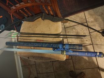 30Ib recurve bow & katana