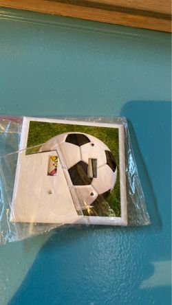 Soccer switch plate and picture holder