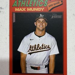 2026 Topps Heritage Max Muncy Red Border Parallel SP #105 A'S