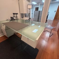 Executive glass desk