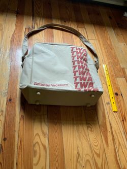 Vintage collectible TWA bag14”/13”