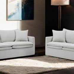 Brand New Grey Super Plush Sofa & Loveseat 