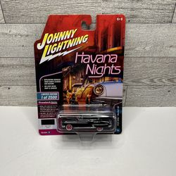 Johnny Lightning Havana Nights Black ‘1950 Olds Rocket 88 • Die Cast Metal Body & Chassis • Made in China