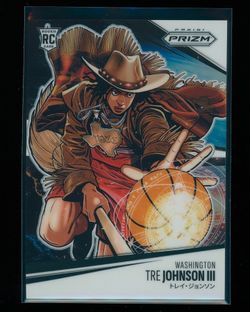 25-26 Panini Prizm Manga Rookie Tre Johnson card