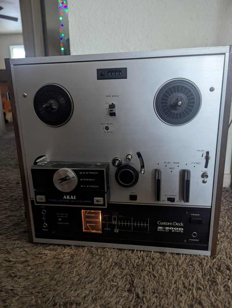 AKAI X-200D Three Motors Auto Reverse Tape Recorder Machine Good Condition