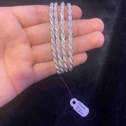 925 Silver Rope Chain 26 Inches