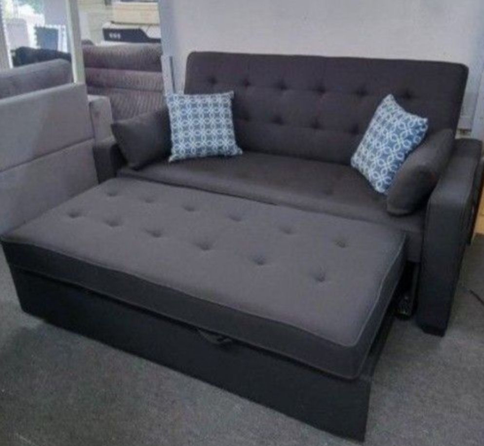 ✅️✅️ Black Sectional sofa pull out sleep area✅️✅️