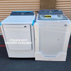 SAMSUNG TOP LOAD WASHER AND GAS DRYER SET