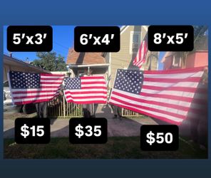 USA flags