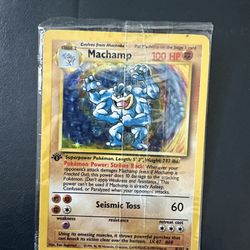 * Pokemon Trading Card - NEW Sealed Package - 1st Edition Machamp  8/102