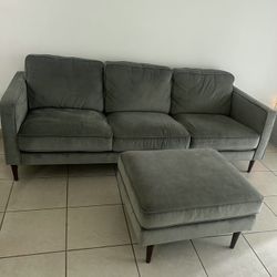 Gray Suede Couch