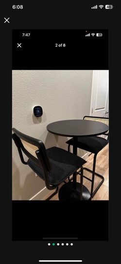 Bar Table And Cane Chairs
