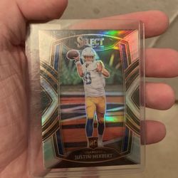 Justin Herbert Rookie Card Mint Condition - Scratched Case 
