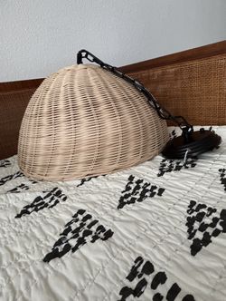 Wicker Swag Light Fixture 