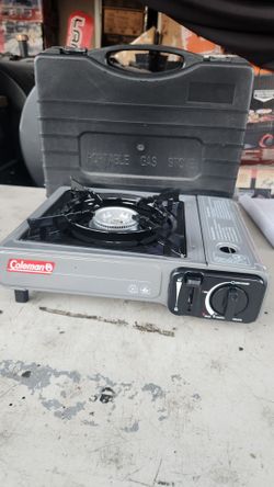 Coleman Tabletop Portable Butane Gas Camping Stove, 1 Burner, Gray