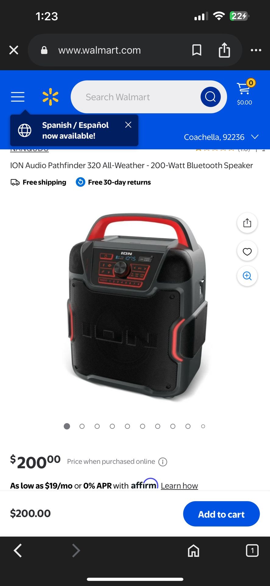 ION Audio Pathfinder 320 All-Weather - 200-Watt Bluetooth Speaker