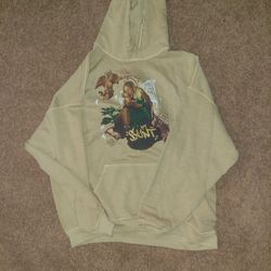 Saint Healing Embroidered Hoodie - Tan