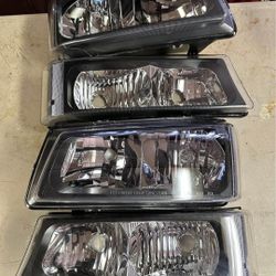 03-06 Chevy Silverado/Avalanche Headlights Faros Calaveras Micas Luces 