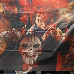 Halloween Scary Movies Character Banner 